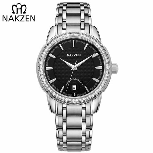 NAKZEN Men Business Mechanical Watch Men's Automatic Miyota 8215 Movt Diamond Watches Sapphire Wrist Watch Waterproof Clock-0